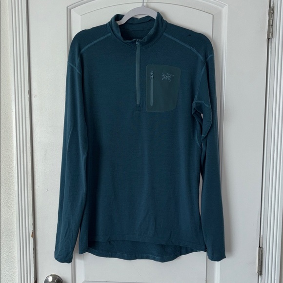 Arc’Teryx wool base layer shirt top 1/4 quarter zip L - Picture 1 of 12